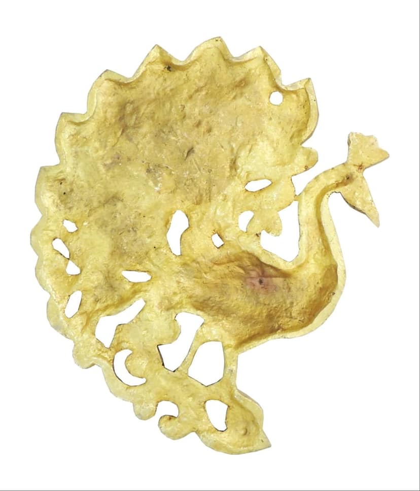 Brass Peacock Wall Statue | Peacock Wall Hanging | Brass Bird Wall Art for Home Decor, Height : 5 Inch (BSMAS1954 B) view 3