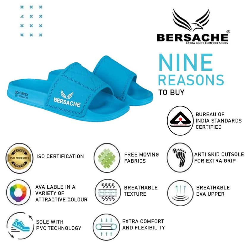 Bersache Extra Soft Classic Casual Regular wear with Ultra Soft & Flexibility Technology Flip-Flop for Boy's & Girl'S view 7