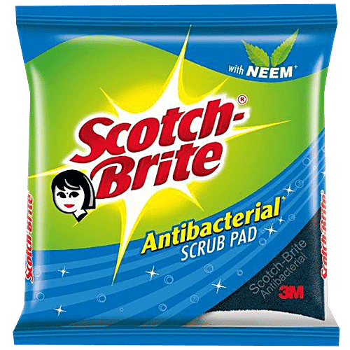 Scotch brite Scrub Pad - Anti- Bacterial, Large, 1 pc