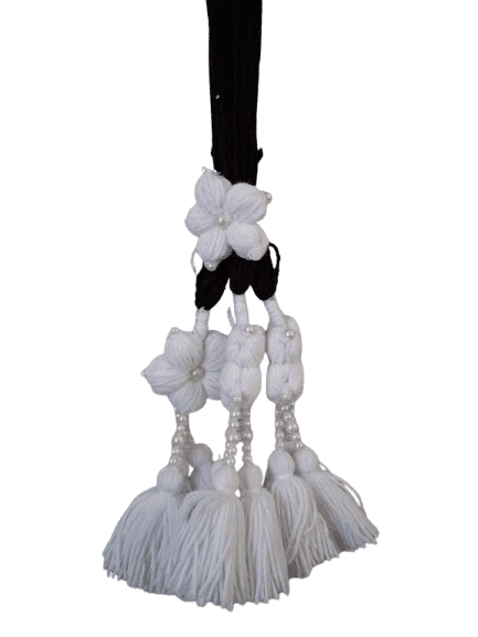 White and Black Nepali Lachha Dori