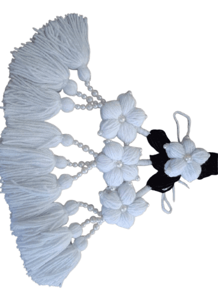 White and Black Nepali Lachha Dori view 2