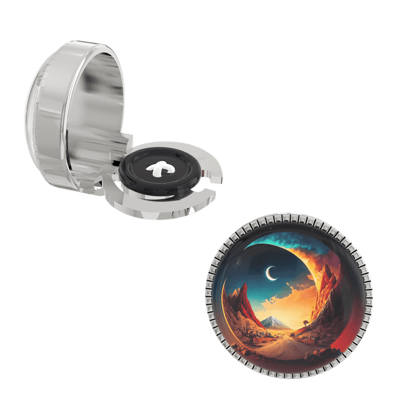 The Smart Buttons - Shirt Button Cover Cufflinks for Men - Alpine Moonrise