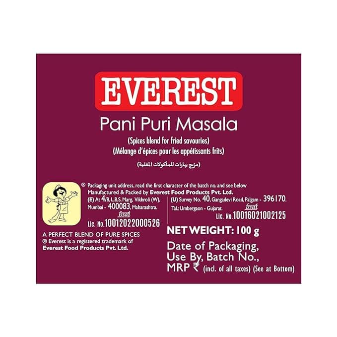 Everest Pani Puri Masala 100 Gms view 2