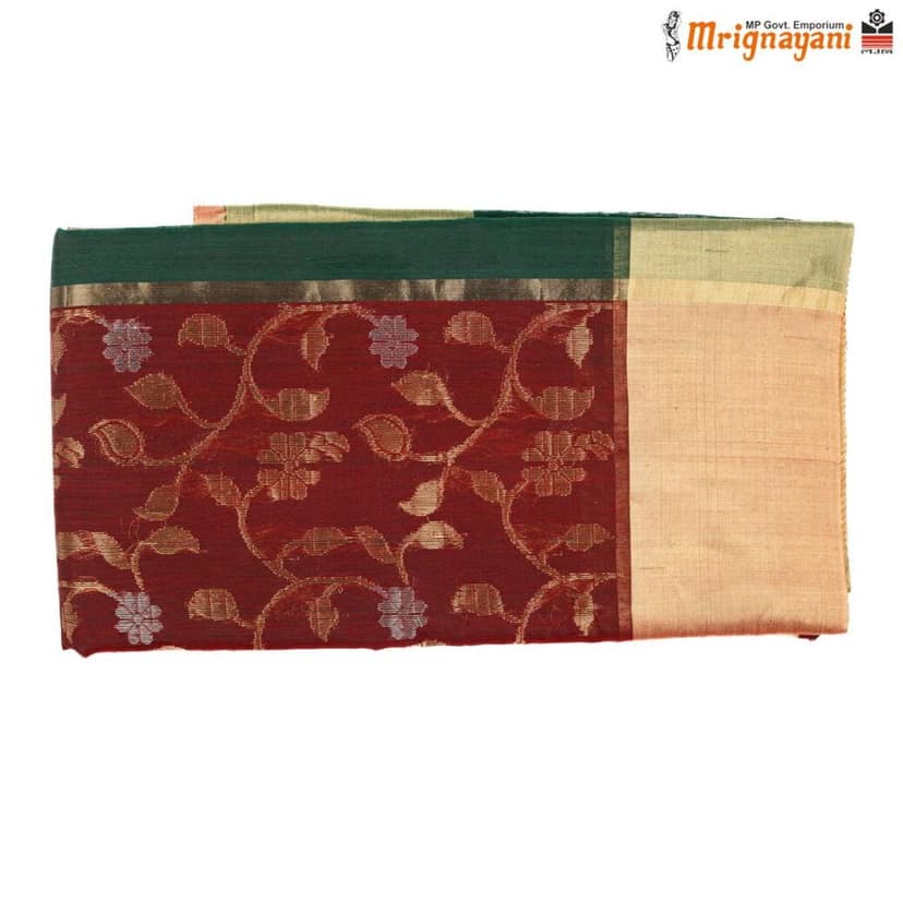 HANDLOOM CHANDERI SILK SAREE WITH BLOUSE (SKU - 1SC107310522,SAREE-1087) view 3