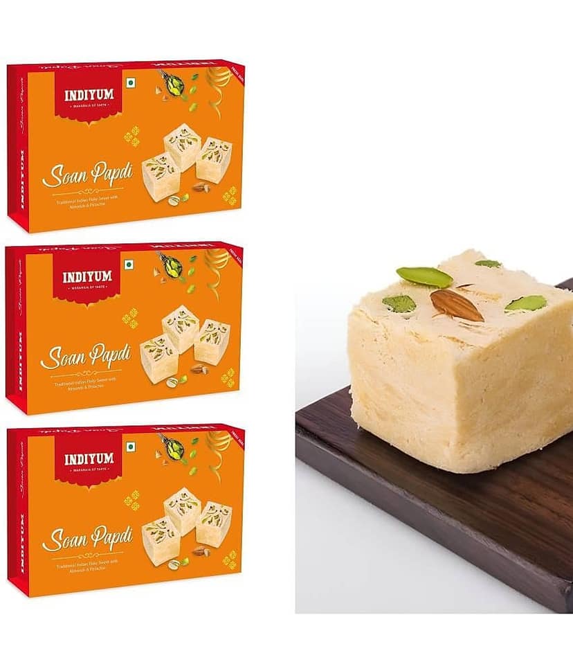 Indiyum Soan Papdi 1200 gm Pack of 3