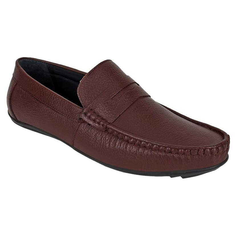 SeeandWear Brown Leather Loafers for Men view 6