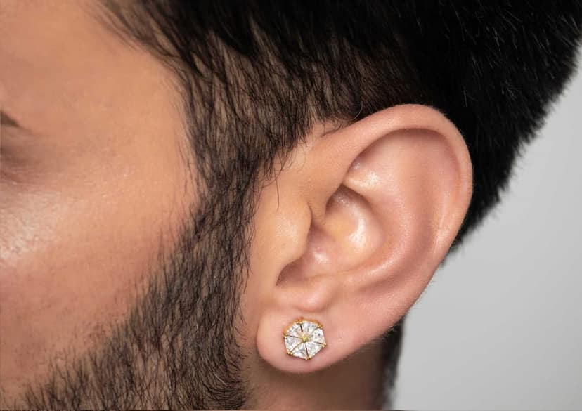 Triad Hexagon Men's Stud (1 Pc Only) view 4