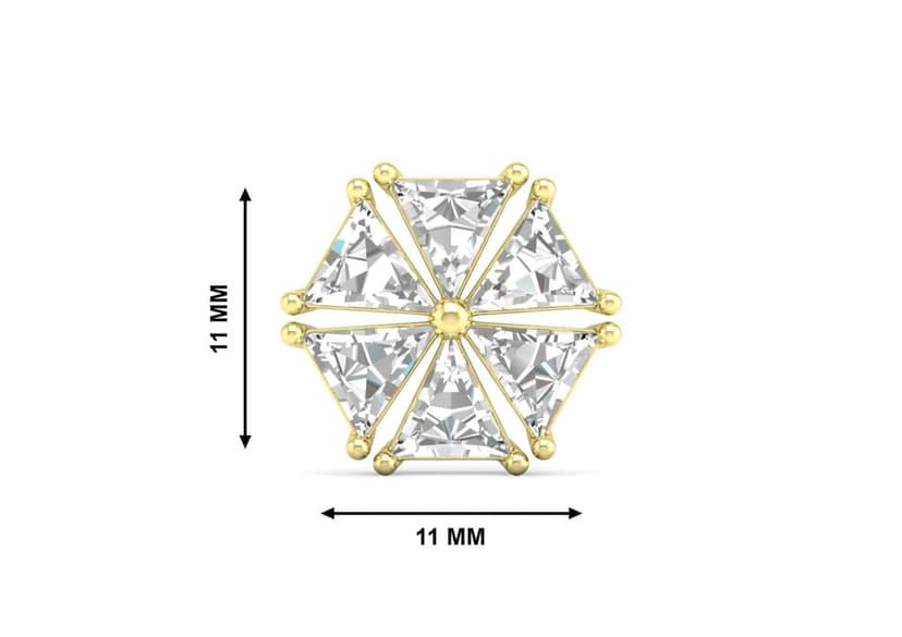 Triad Hexagon Men's Stud (1 Pc Only) view 9