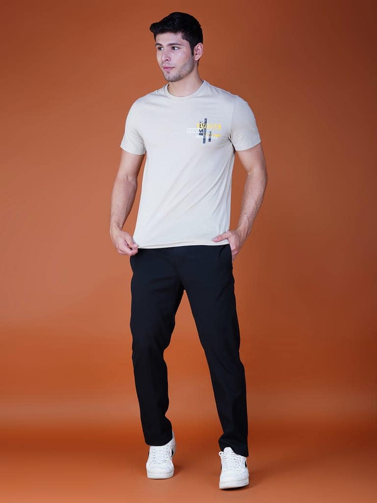 Men’s Branded Casual Wear Cotton Jersey Tee-Grey view 5