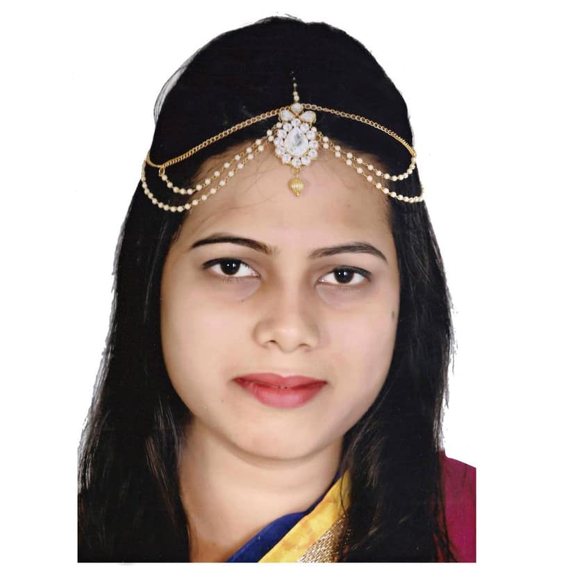 Lucky Jewellery Casual Bridal Dulhan Kundan White Color Stone Moti Maang Tikka Pearl Matha Patti for Girls & Women view 3