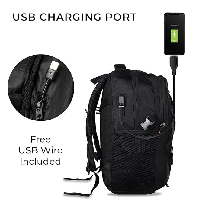 15.6 Inch Smart Tech Laptop Backpack with Water resistant fabric USB Charging Port view 2