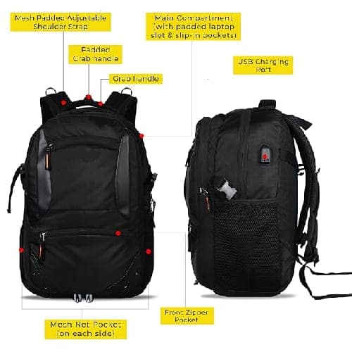 15.6 Inch Smart Tech Laptop Backpack with Water resistant fabric USB Charging Port view 3