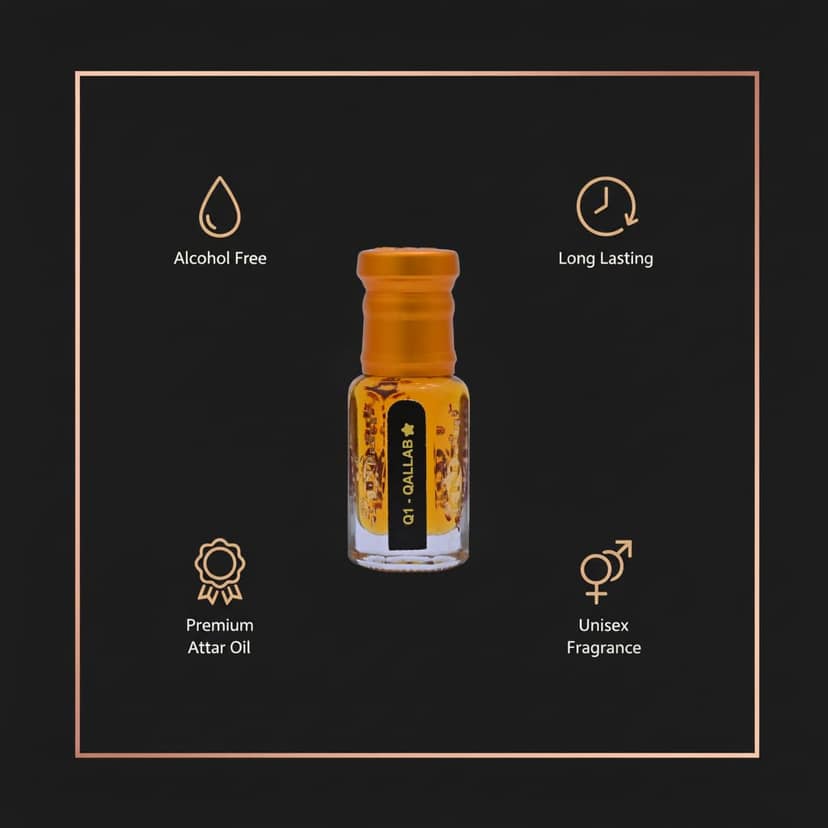 alNaqi Qallab Attar 6ml - Qallab 6ml - Arabian Perfume Oil for Unisex, Oriental Fragrance with Grapefruit and Rose Notes, Alcohol Free itra, Original Khallab Attar view 5