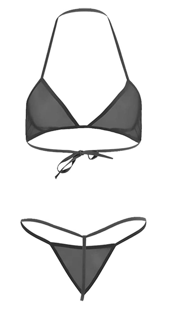 Plain Satin Bra Panty Bikini Set view 2