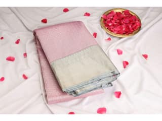 Pink Handloom Kanchipuram Silk Pattu Saree