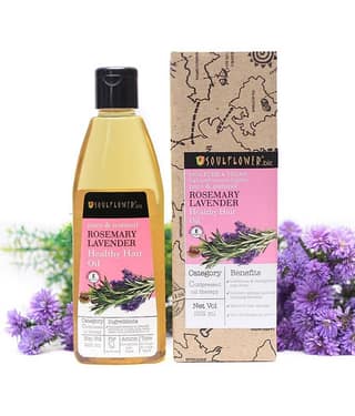 Soulflower And Natural Rosemary Lavender Healthy Hair Oil For Unisex, 225ml