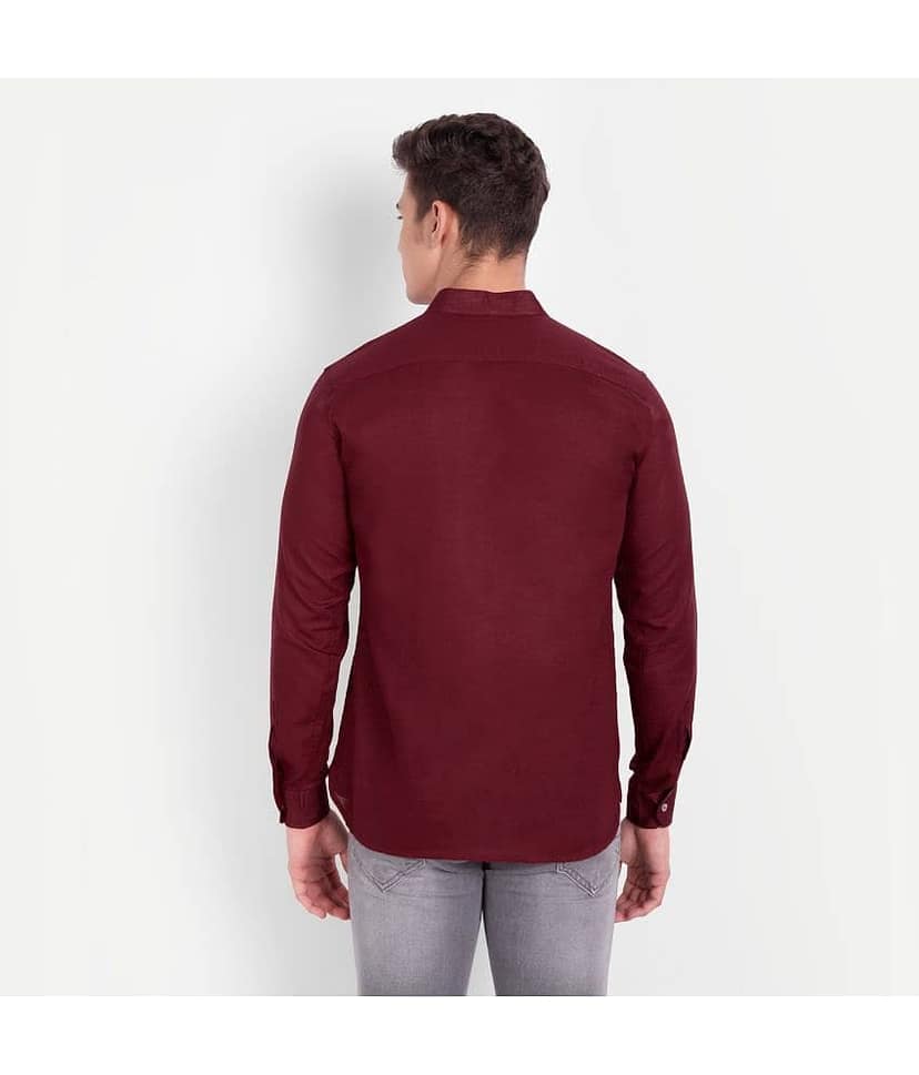Vida Loca - Maroon Cotton Slim Fit Men's Casual Shirt ( Pack of 1 ) view 2