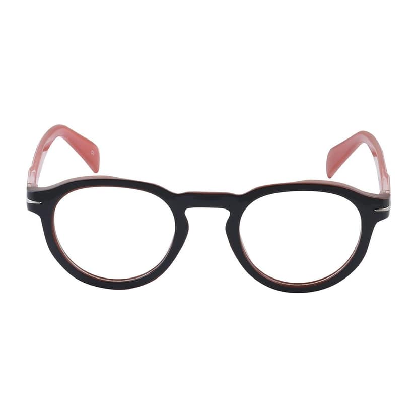4Flaunt Full Rim Anti Glare Zero Power Oval Spectacle Frame | Lightweight, Sturdy & Trending | UV Protection Eyeglasses | Men & Women | Medium (C5 - Brown) view 2