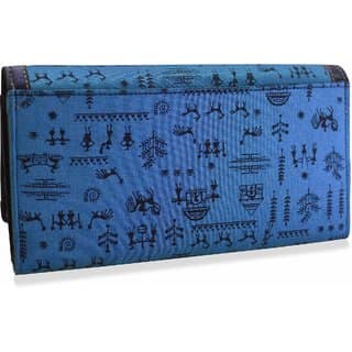 arpera rangoli cotton warli print clutch blue C11541-71A view 2