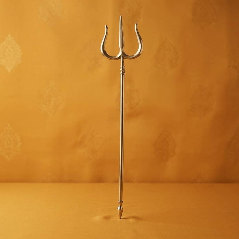 Brass Trishul, Height : 26 Inch (ZMAS138 N)