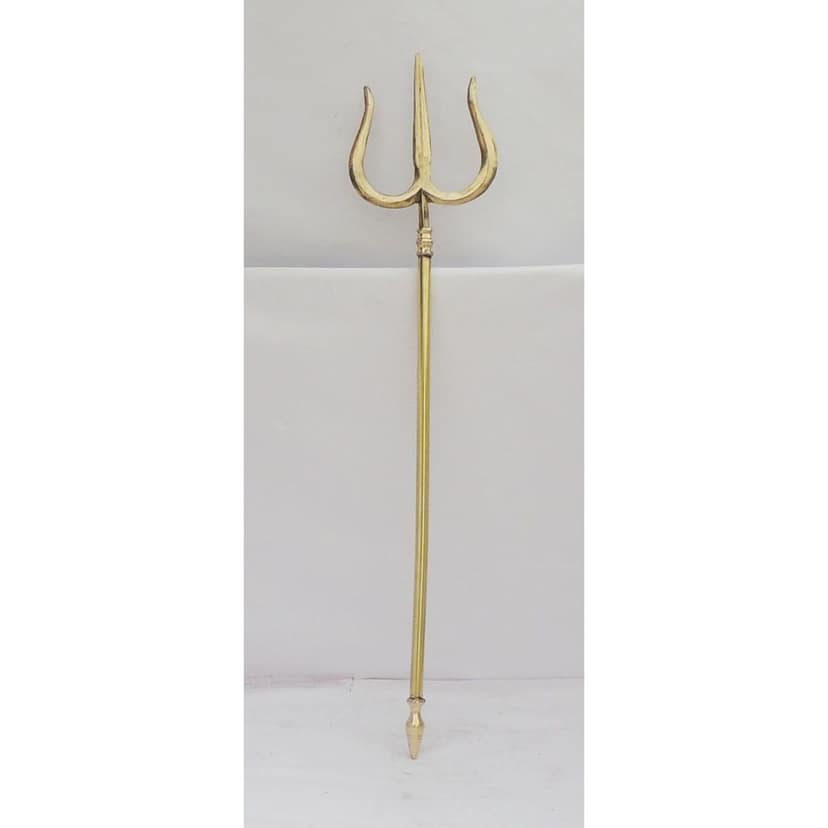 Brass Trishul, Height : 26 Inch (ZMAS138 N) view 2