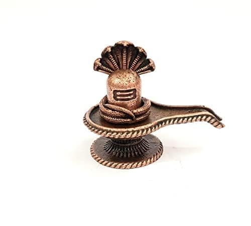 Searchers Paradise - Copper Idols Shivalingam,1.5 inches, Copper Handmade 110 Grams, Patina Antique Finish, Pack of 1 Piece