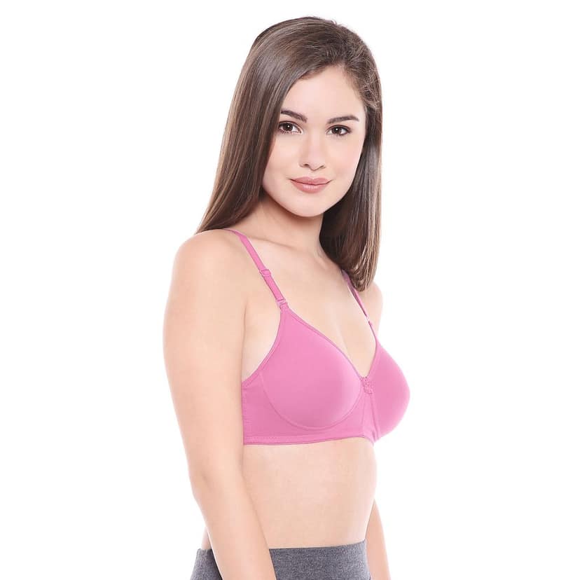 Bodycare Women Cotton Spandex Full Coverage Lightly Padded Regular Bra 6588-Pink view 4