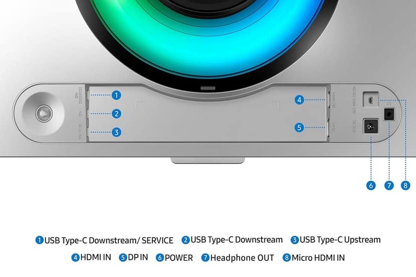Samsung 49" (124.4cm) Odyssey OLED G9 Curved Gaming Monitor|Dual QHD 5120 x 1440|240Hz|0.03ms|DCI 99%|OLED Safeguard|FreeSync Premium Pro|G-Sync|Quantum Dot|HDR10+ Gaming|HAS|LS49DG930SWXXL|Silver view 3