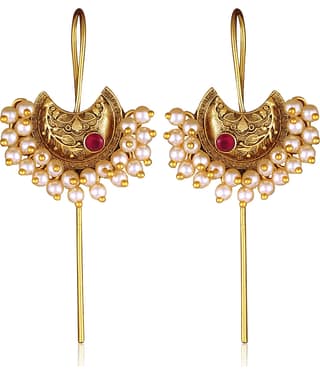 Vighnaharta Red EarCuff Earrings ( Pack of 1 )