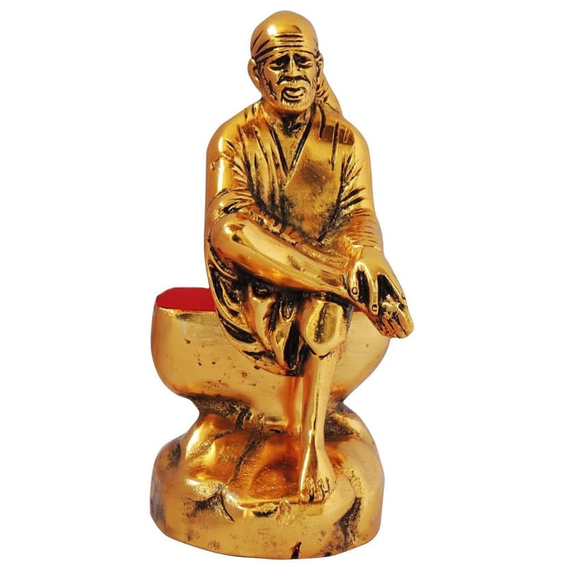 Aluminium Showpiece Sai Baba Statue (ASMAS300 G) view 2