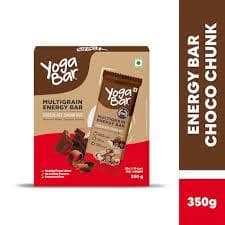 Yoga Bar Multigrain Energy Bar - Chocolate Chunk Nut, Healthy, High In Protein & Fibre, 38 G (Pack Of 10)