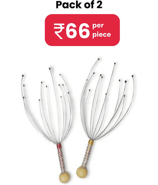 VRS Head-01 Hand Held Scalp Head Massager ( Pack of- 2 Pc)