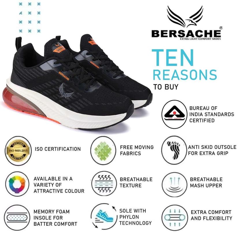 Bersache Premium Sports ,walking,Gym,cricket, Trending Running Shoes For Men's view 7