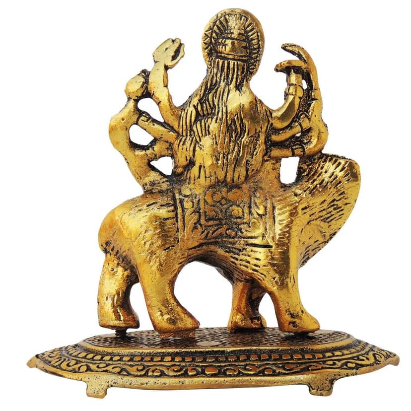 Aluminium Durga Ji God Idol ? Traditional Showpiece for Puja & Gifting, Height : 5 Inch (ASMAS408 C) view 3