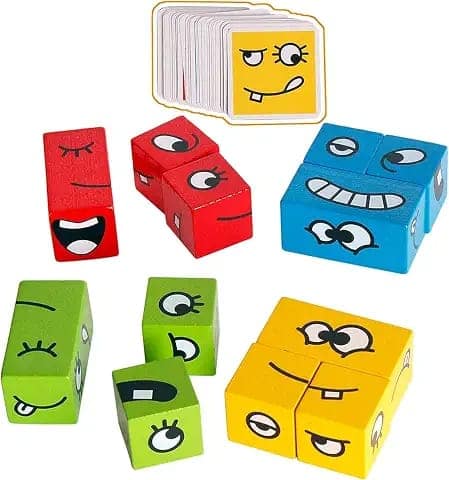 Toy Imagine Emoji Face Cube Puzzle Game for Kids view 2