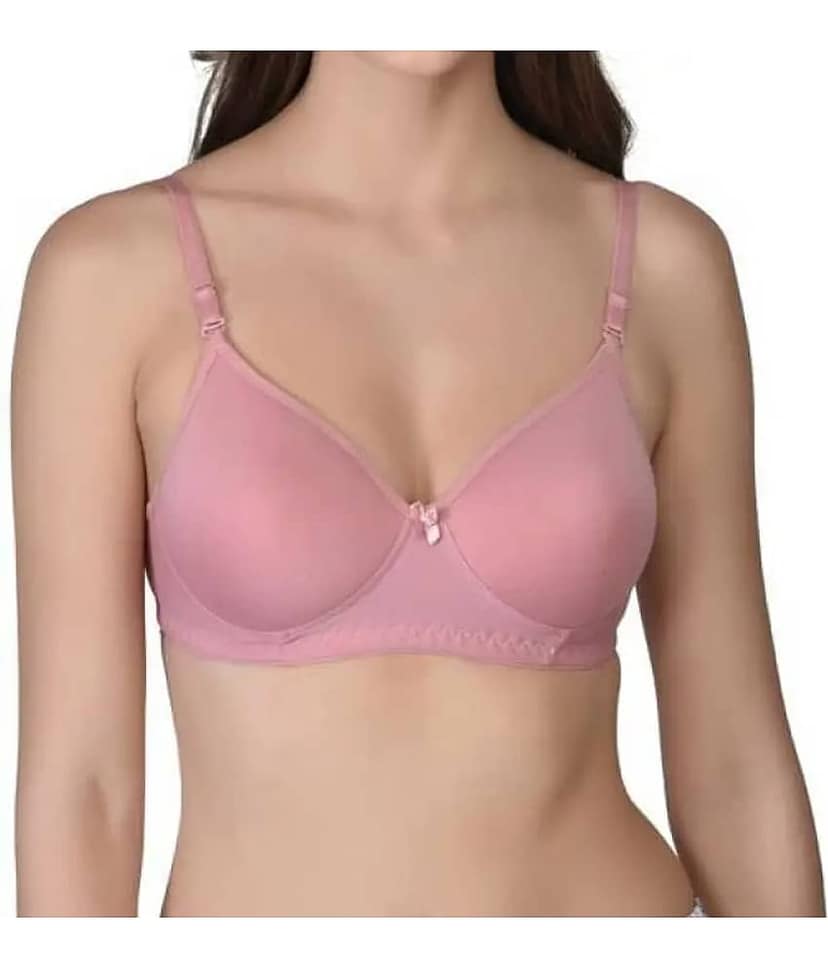 EASTERN CLUB Pack of 2 Cotton Blend Lightly Padded T-Shirt Bra For Women ( Multicolor 3 ) view 2