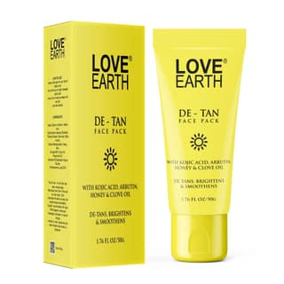 Love Earth De-Tan Face Pack for Instant Tan Removal Brightens & Smoothens All Skin Type 50g