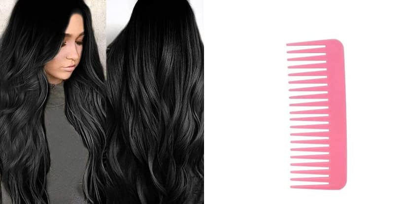 Akashkrishna Hairs Wigs Stylish Light Weight Comfortable Full Head Hair Wig For Cosplay Women Synthetic Hair Long Wavy Natural Black Wig With Comb view 5