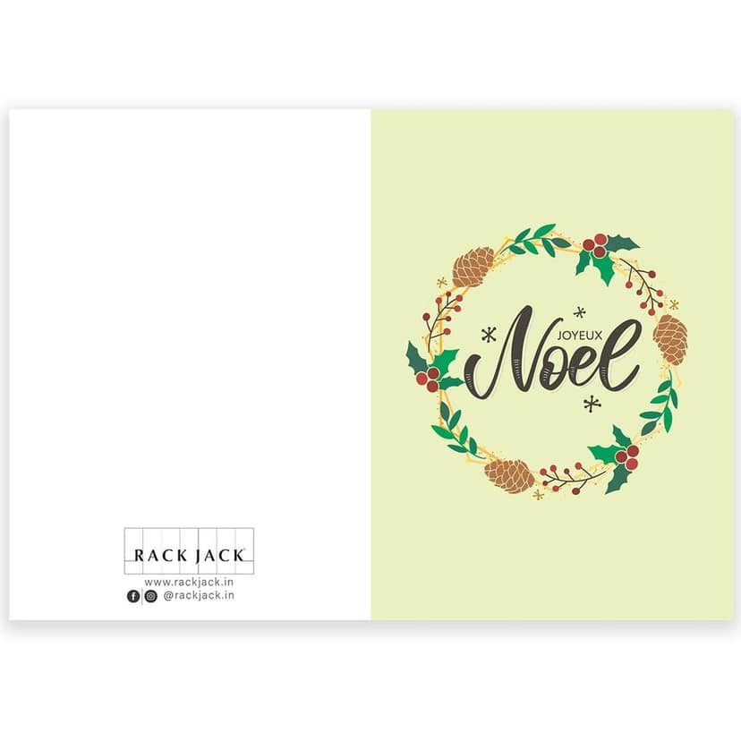 Rack Jack Funny Christmas Xmas Greeting Card for Secret Santa Gifts New Year Friends Family Colleagues with Pastel Envelope - Joyeux Noel view 6