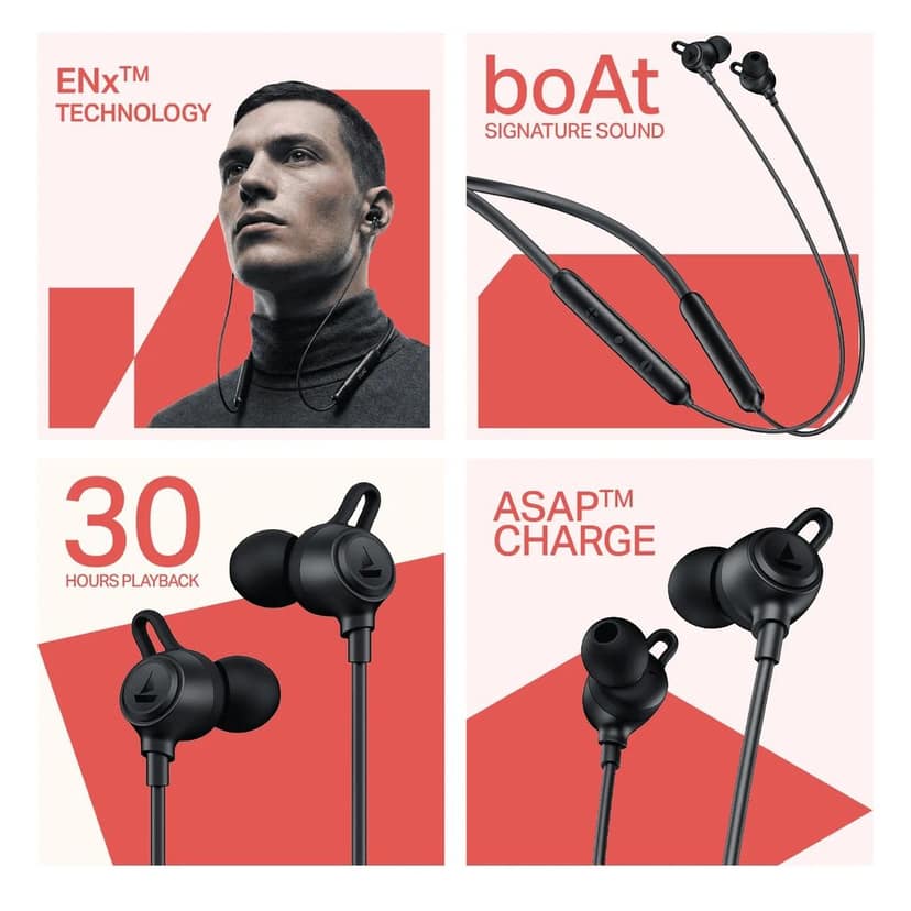 boAt Rockerz Bold Wireless Neckband with 30H Playback, 10mm drivers & BEAST™ Mode with 60ms Latency view 7