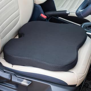 FOVERA Car Seat Cushions | 2 Years Warranty | for Long Drive & Daily Commute | 100% Memory Foam Wedge Cushion with Coccyx Cutout for Lower Back, Hip, Tailbone & Sciatica Pain Relief (Black, Pack of 1) FOVERA Car Seat Cushions | 2 Years Warranty | for Lon