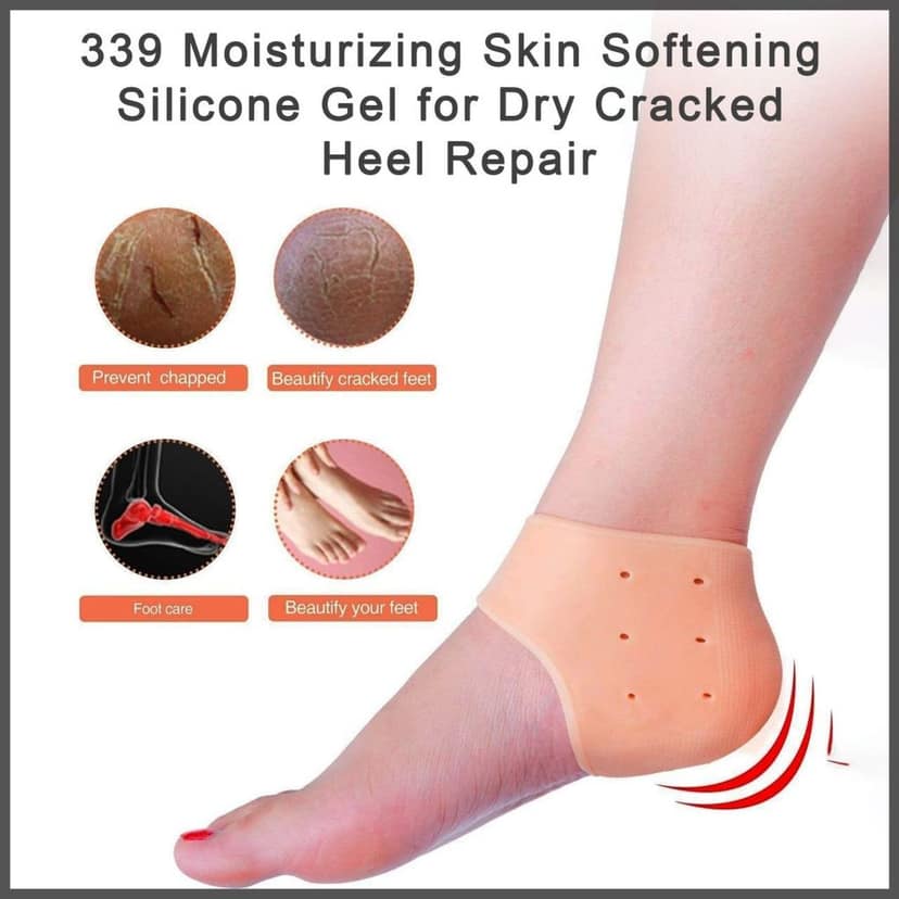 Moisturizing Skin Softening Silicone Gel for Dry Cracked Heel Repair (Multicolour) view 6