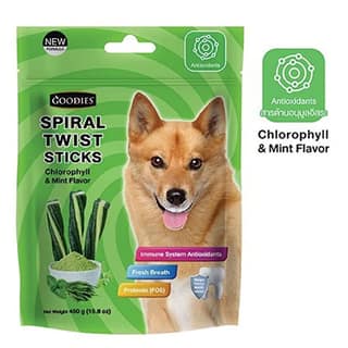 Goodies Spiral Twist Sticks Chlorophyii & Mint 450 Gms