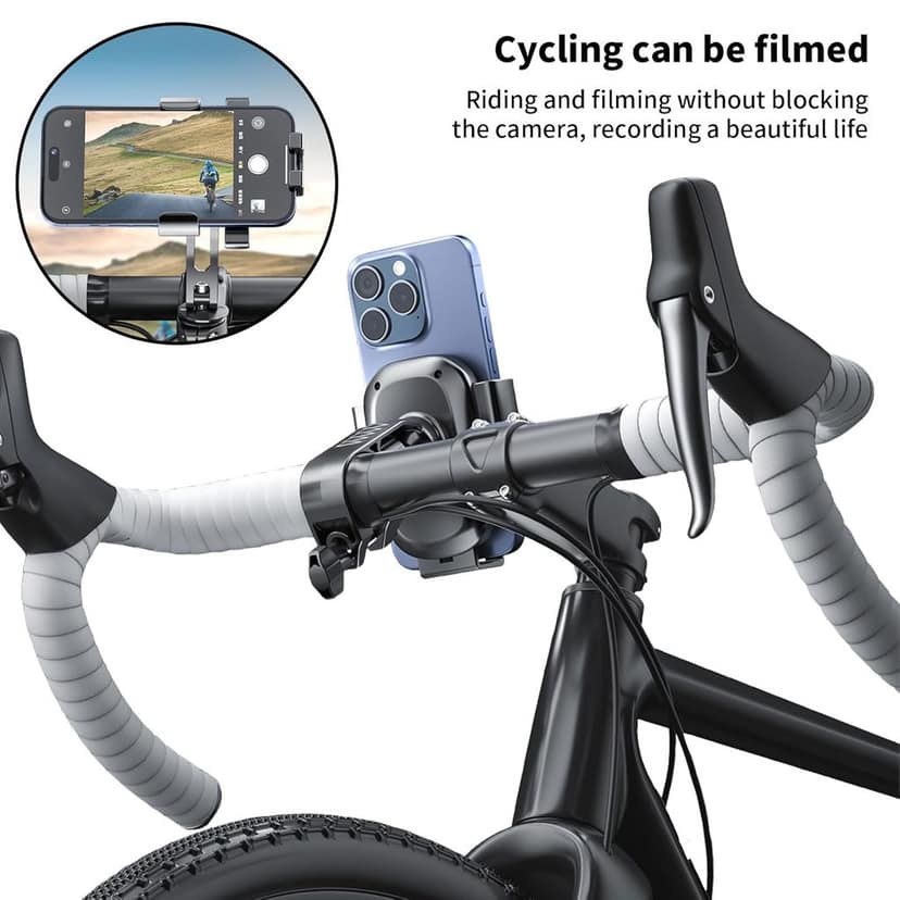 Mobile Holder for Bikes, Bike Smartphone Holder, Mobile Stand for Bike, Phone Holder for Bikes GPS nevigation Firm Locking Anti Shake,360 Degree Rotation, bycle view 4