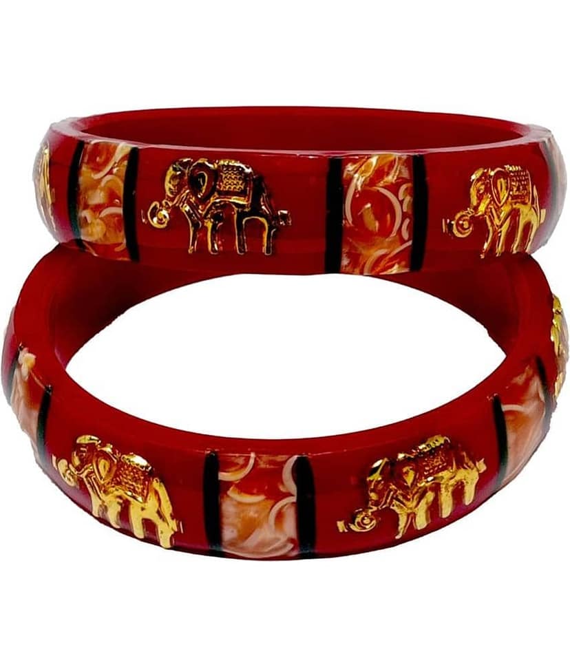 Bovzen Red Bangle ( Pack of 2 )