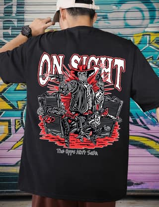 SCOTT FINCHER Men's Graphic T-Shirt, On Sight, The Opp's Ain't Safe, Black : AA(ARN)BLACK_269