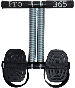 PRO365 Tummy Trimmer - Ultimate Ab Exerciser for Men and Women | Double Spring Waist Trimmers for Abdominal Workout and Core Strengthening | Home and Gym Fitness Equipment (Black)