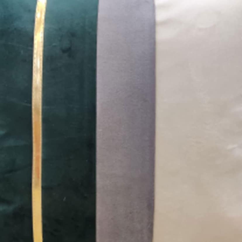 12 x 59 Inch Decorative Luxury Green Beige White Gold Leather Striped Patchwork Velvet Table Runners with Tassels for Home Living Room Bedroom Art Decor Wedding view 2