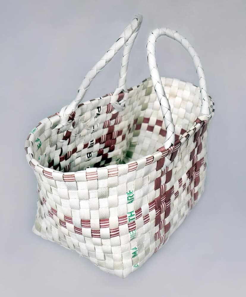 Woven Plastic Bag with Handles