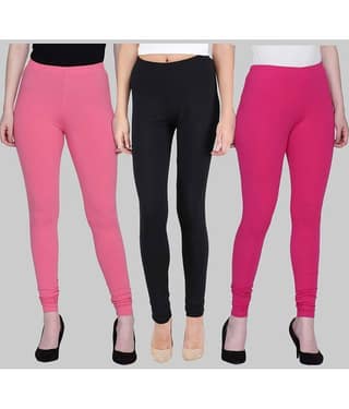 FnMe - Multicolor Cotton Women's Leggings ( Pack of 3 )